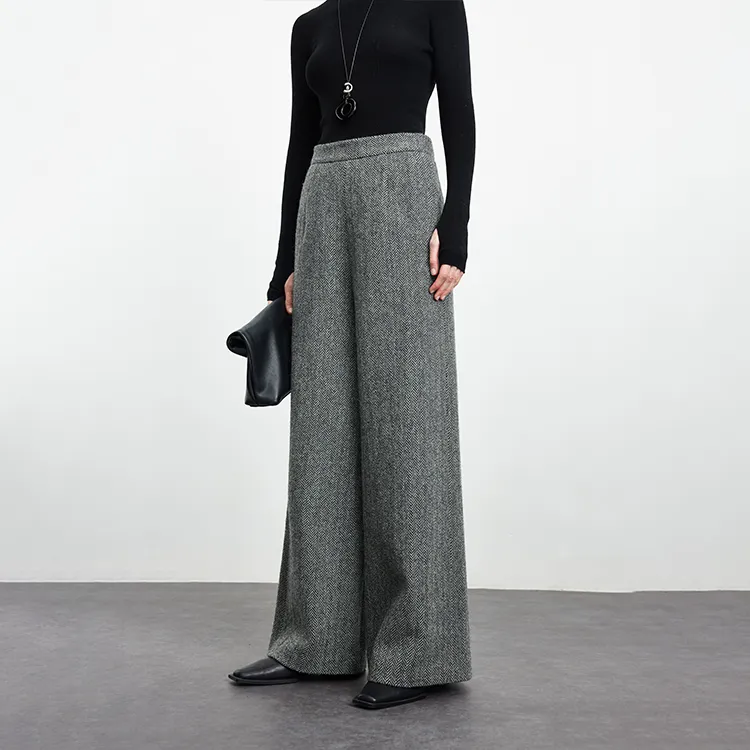 MOSIIMORII Casual Pants Women's Smoke Gray-2