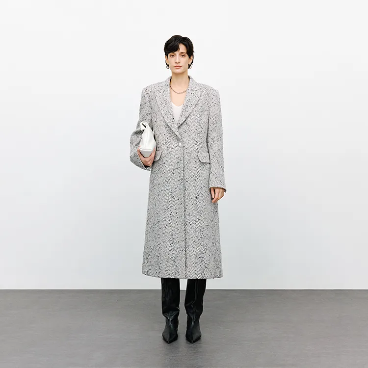 MOSIIMORII Coat Women's Snowflake Beige Gray-4