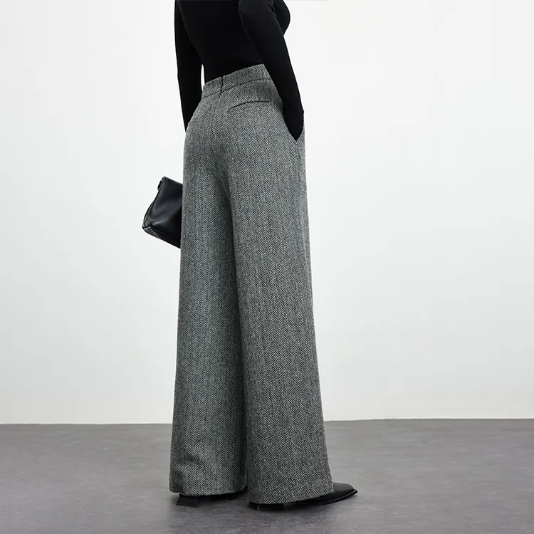 MOSIIMORII Casual Pants Women's Smoke Gray-1