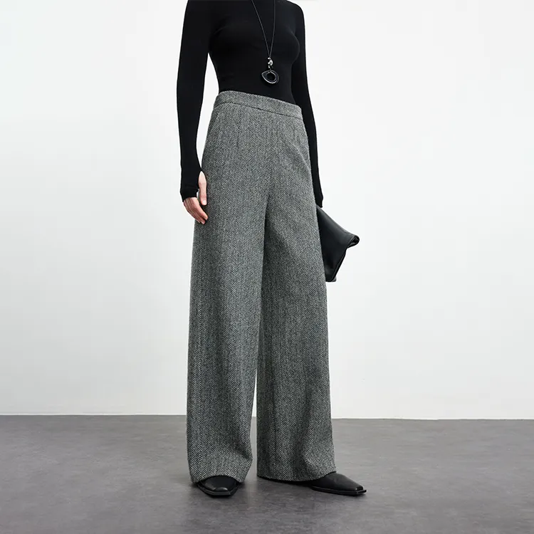 MOSIIMORII Casual Pants Women's Smoke Gray-3