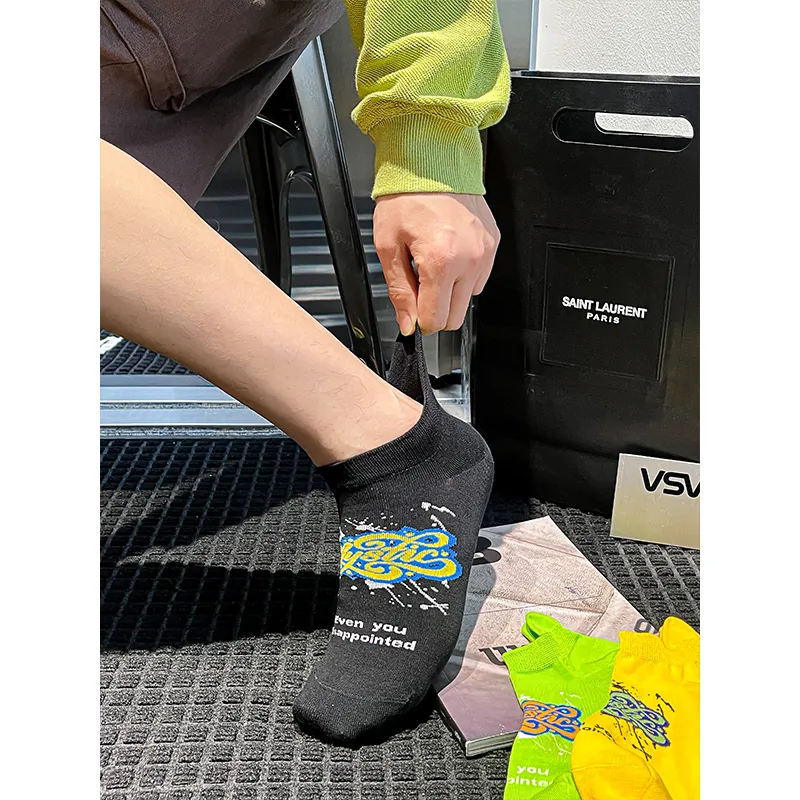 Caramella Ankle Socks Unisex Shopping Bag Combo Set-5