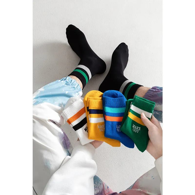 Caramella Mid Calf Socks Men's Shopping Bag Combo Set-5