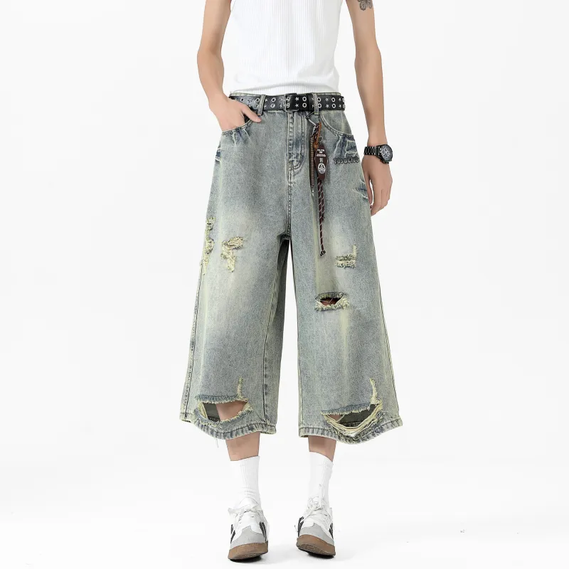 TBSM Denim Shorts Unisex Yellow Mud-2