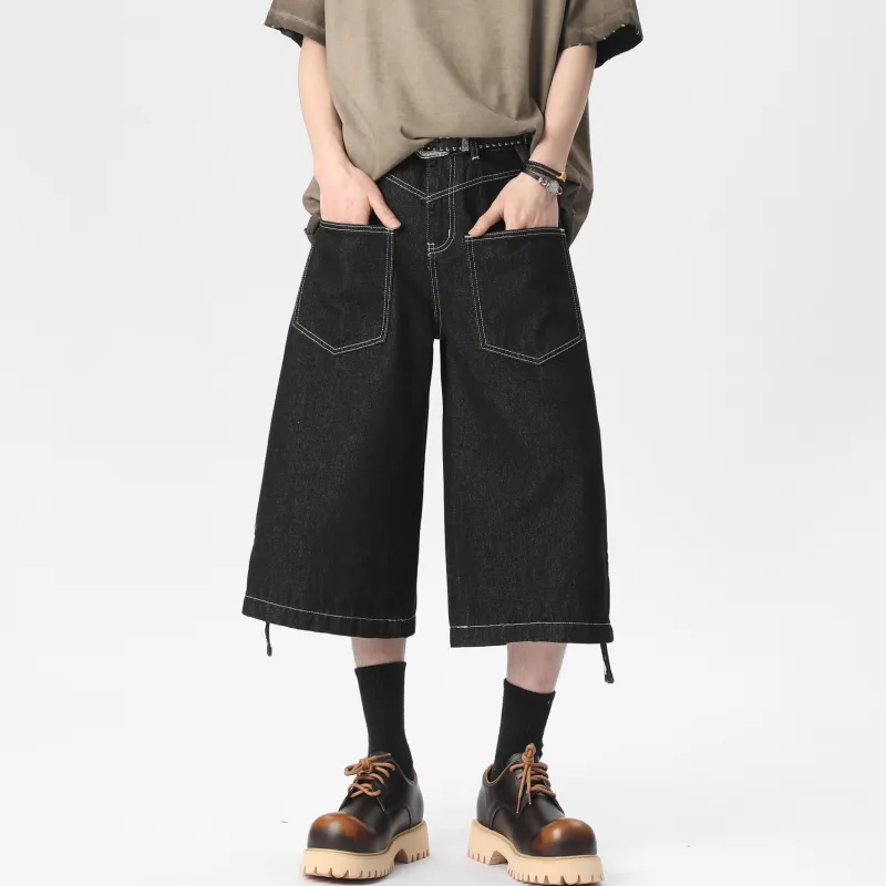 TBSM Denim Shorts Unisex Black-2