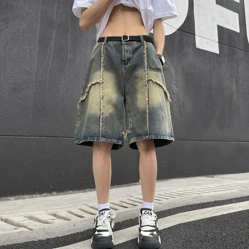 TBSM Denim Shorts Unisex Yellow Mud-5