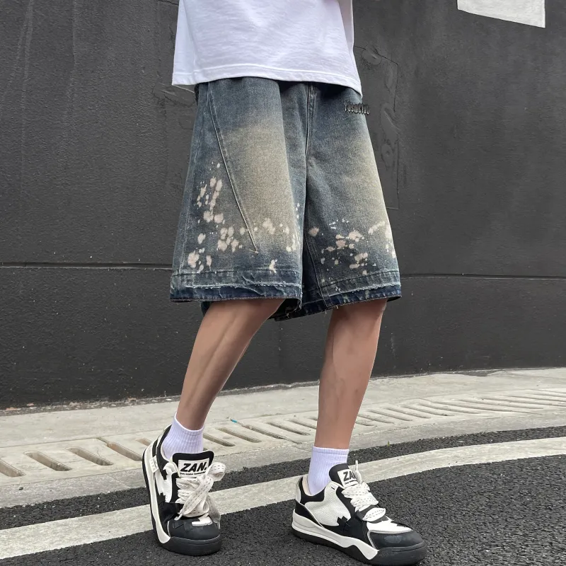 TBSM Denim Shorts Unisex Vintage Blue-5