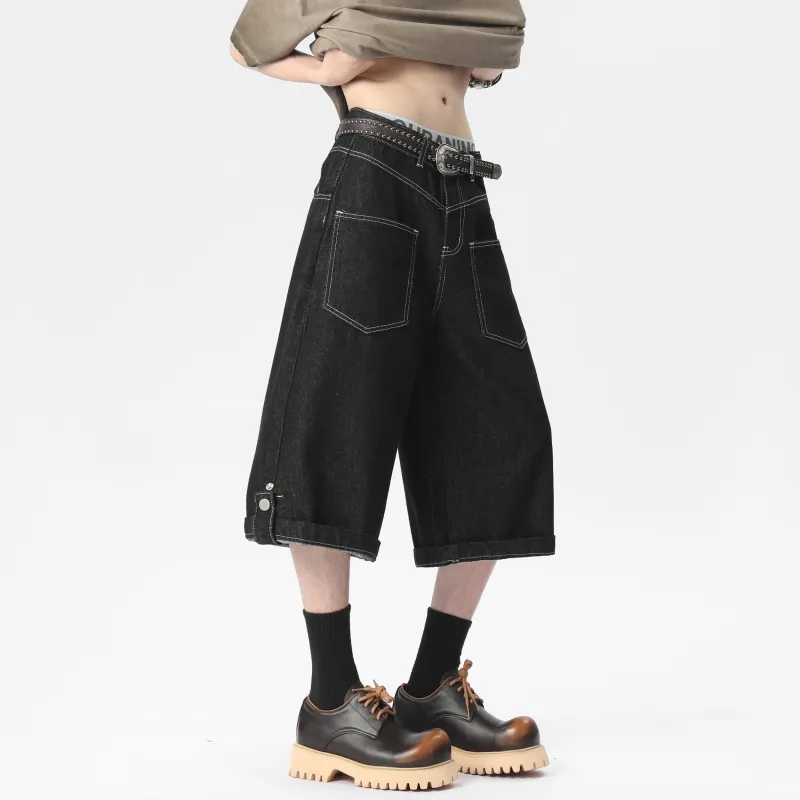 TBSM Denim Shorts Unisex Black-6