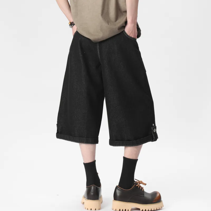 TBSM Denim Shorts Unisex Black-5