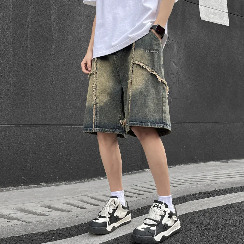 TBSM Denim Shorts Unisex Yellow Mud-2