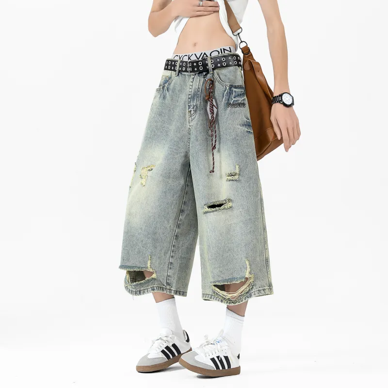 TBSM Denim Shorts Unisex Yellow Mud-6