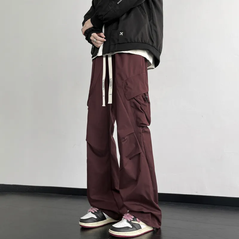 TBSM Casual Pants Unisex Burgundy-7