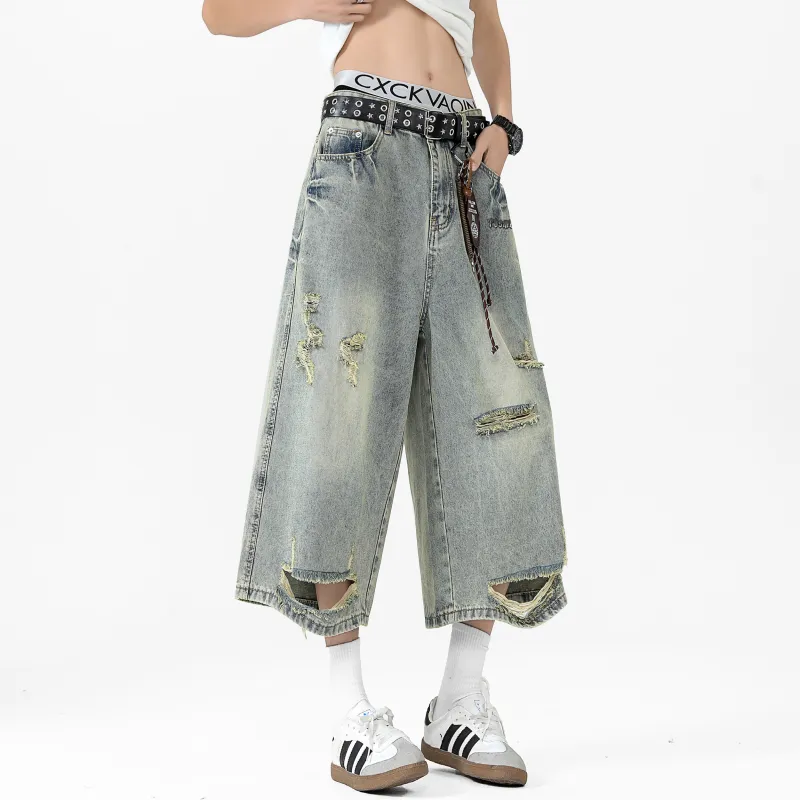 TBSM Denim Shorts Unisex Yellow Mud-5