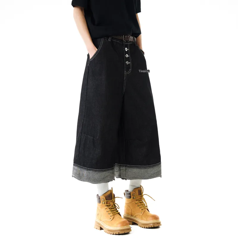TBSM Denim Shorts Unisex Black-4