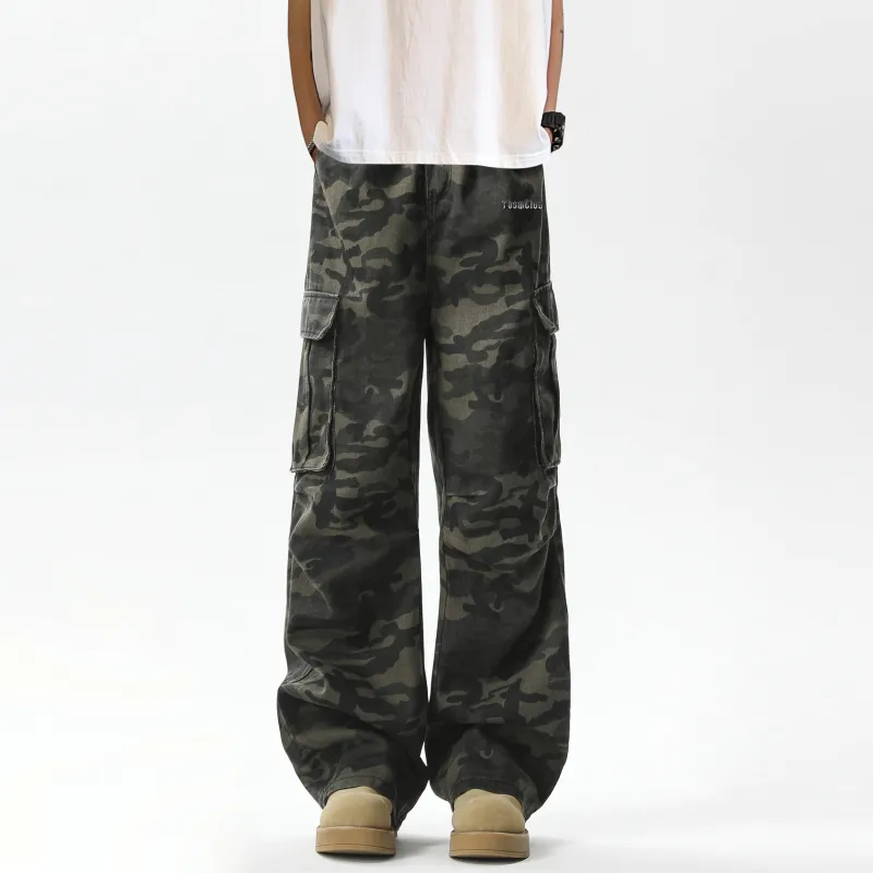 TBSM Casual Pants Unisex Army Green Camouflage-2