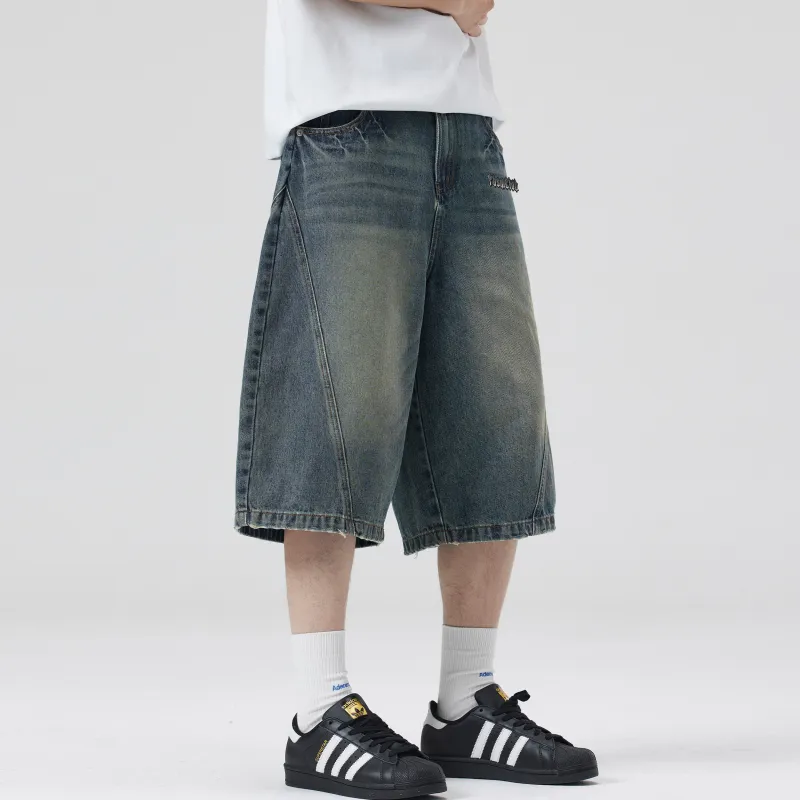 TBSM Denim Shorts Unisex Vintage Blue-3