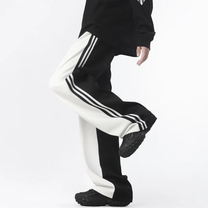 TBSM Knitted Sweatpants Unisex Black White-5
