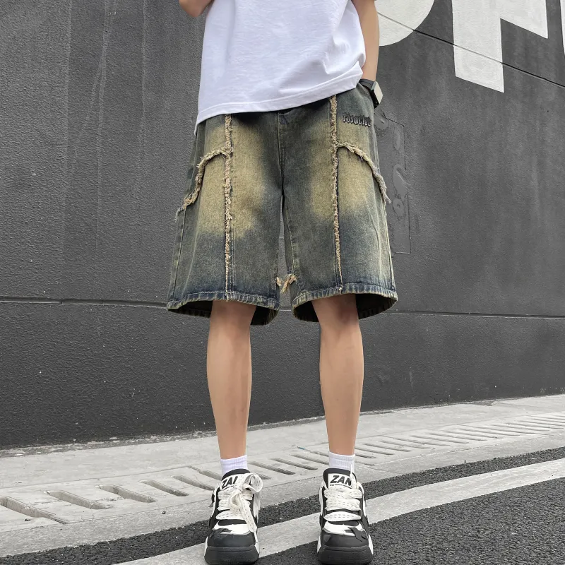TBSM Denim Shorts Unisex Yellow Mud-4