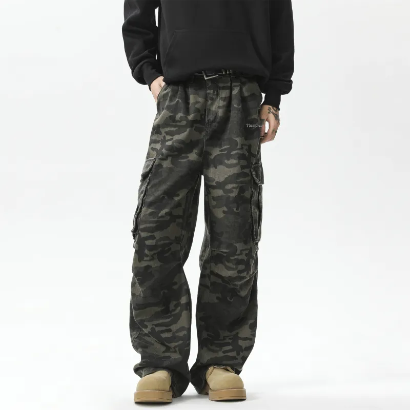 TBSM Casual Pants Unisex Army Green Camouflage-4