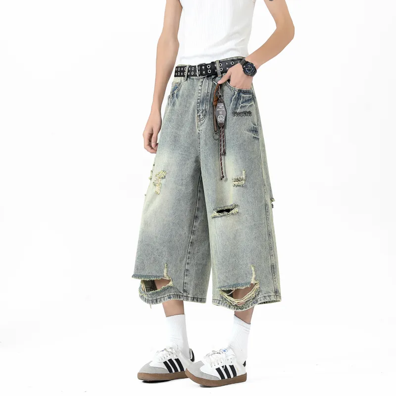 TBSM Denim Shorts Unisex Yellow Mud-3