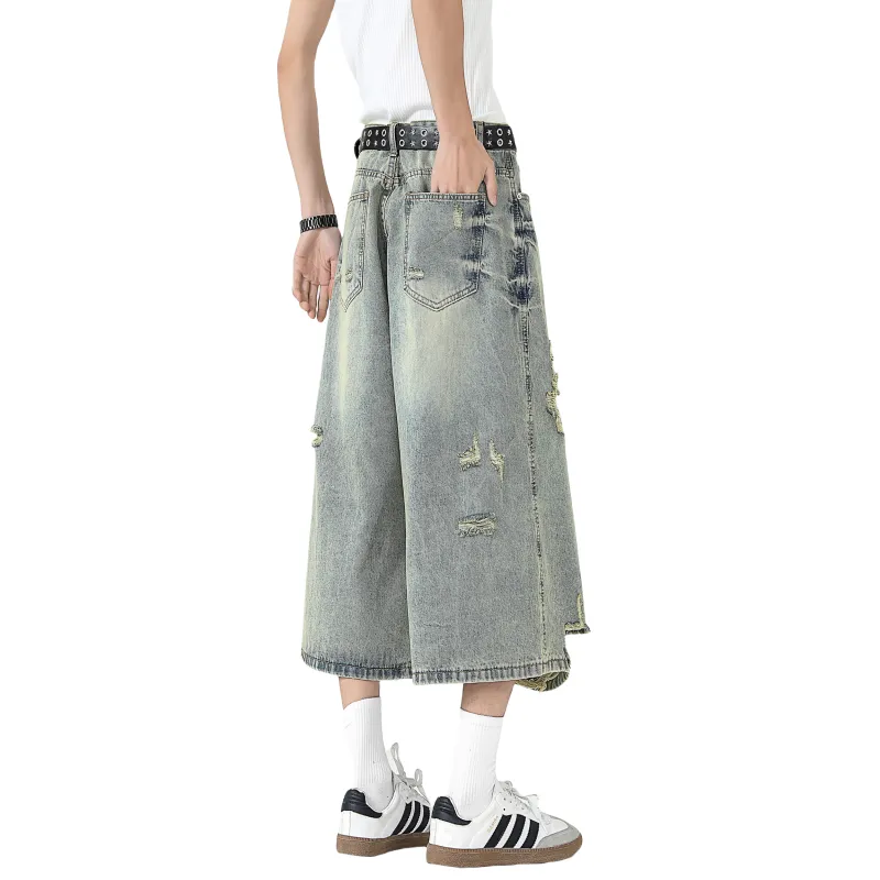 TBSM Denim Shorts Unisex Yellow Mud-1