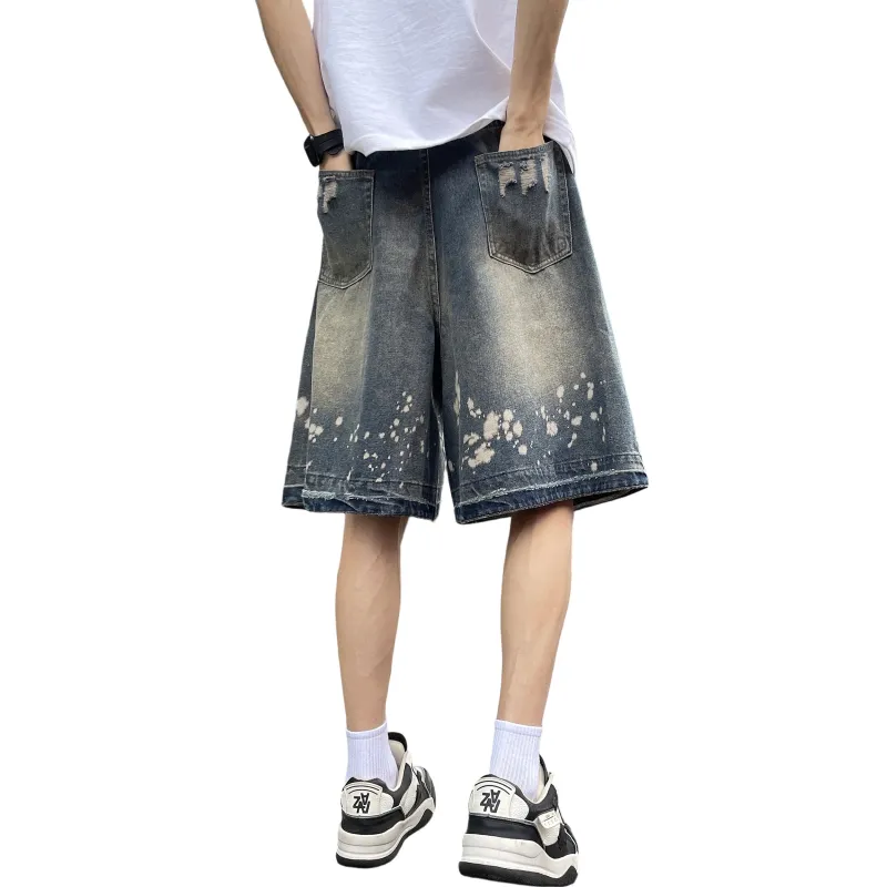 TBSM Denim Shorts Unisex Vintage Blue-1