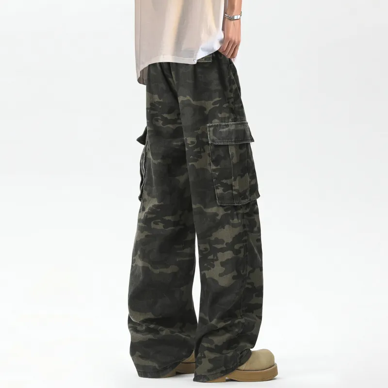 TBSM Casual Pants Unisex Army Green Camouflage-6