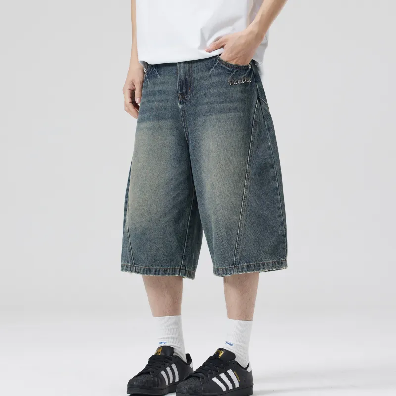 TBSM Denim Shorts Unisex Vintage Blue-4