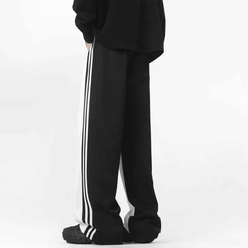 TBSM Knitted Sweatpants Unisex Black White-3