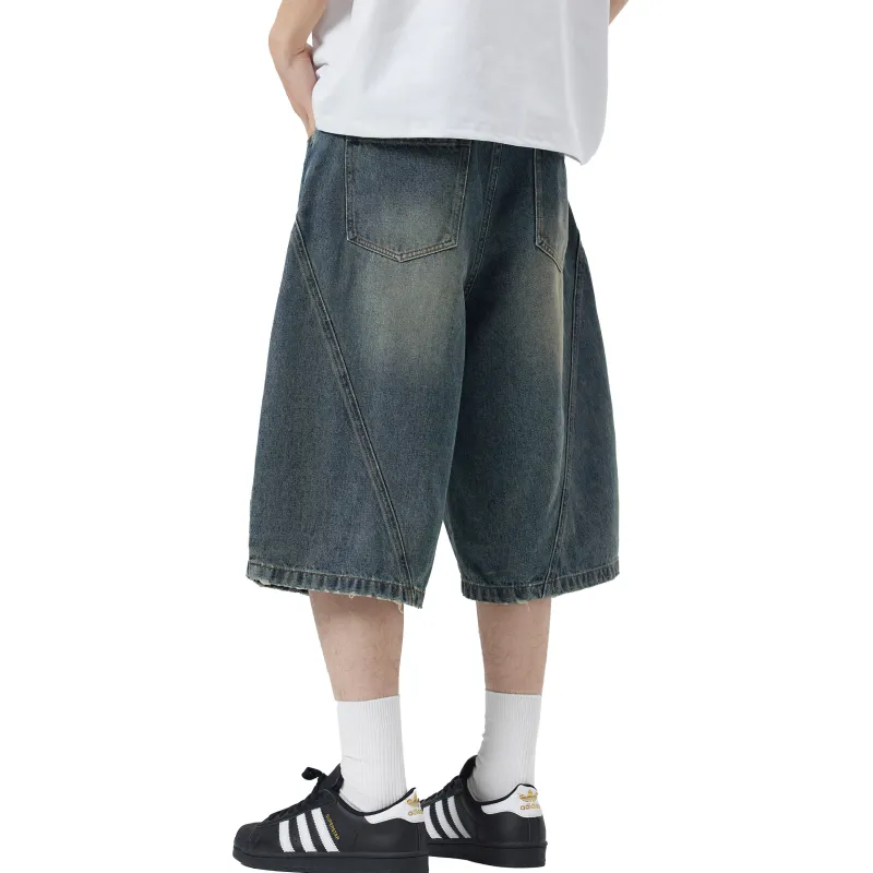TBSM Denim Shorts Unisex Vintage Blue-1