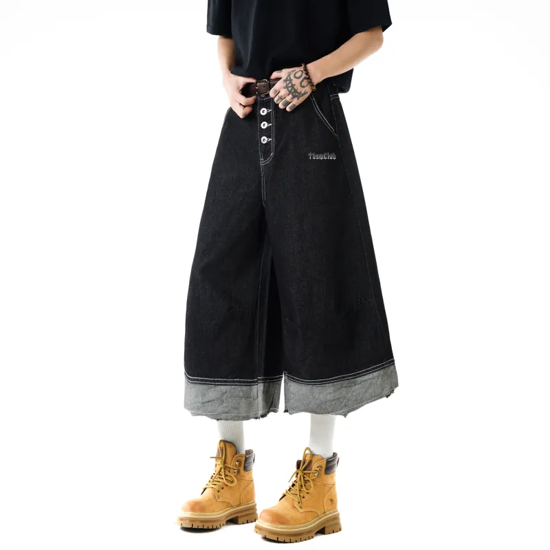 TBSM Denim Shorts Unisex Black-3