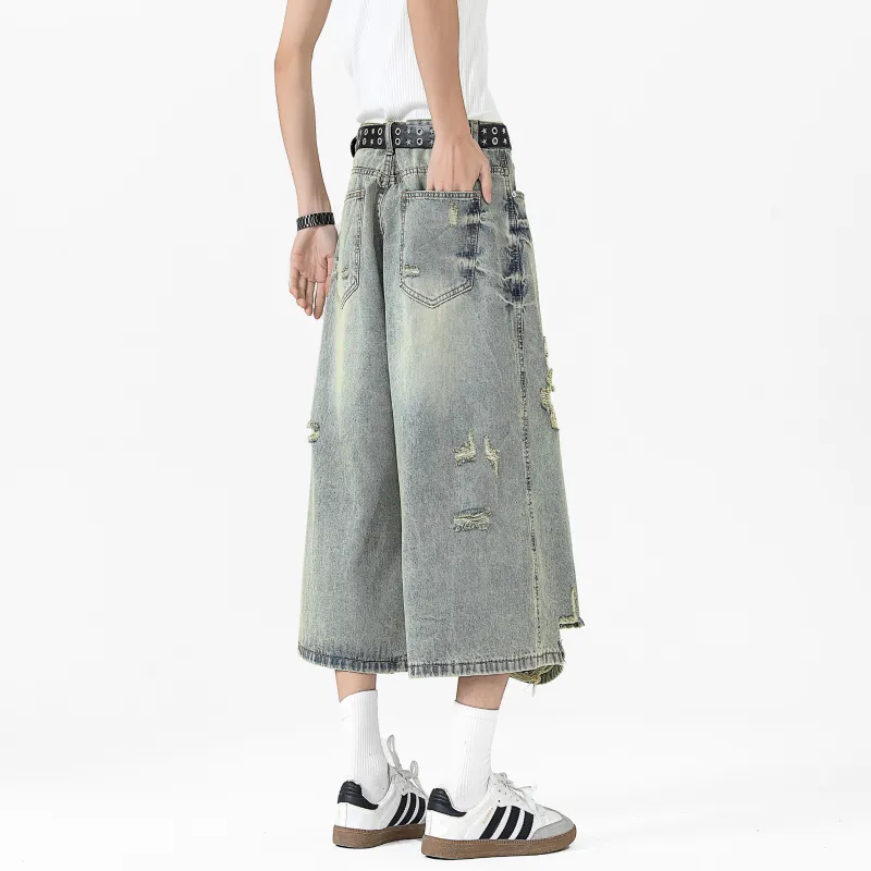 TBSM Denim Shorts Unisex Yellow Mud-7
