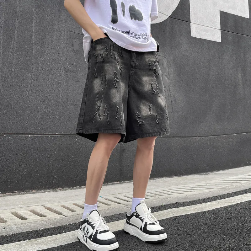 TBSM Denim Shorts Unisex Black-3