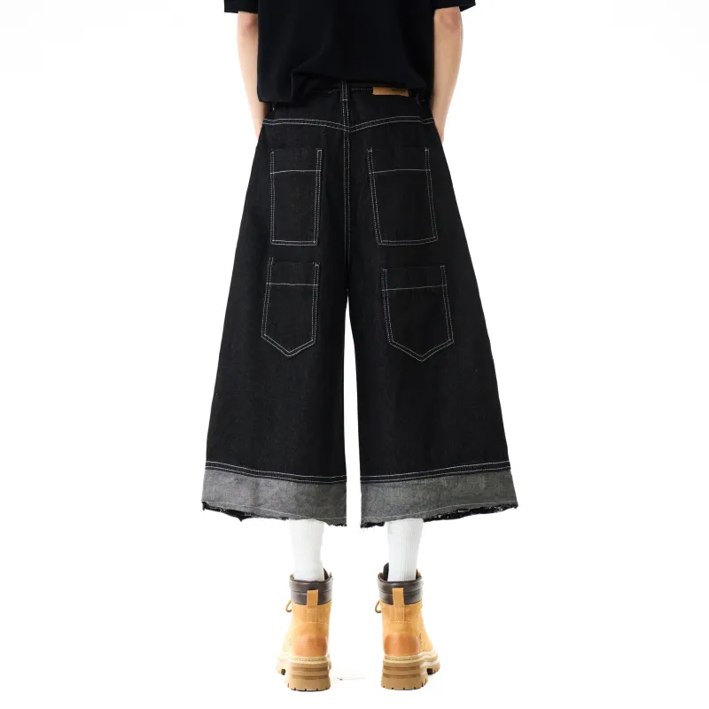 TBSM Denim Shorts Unisex Black-5