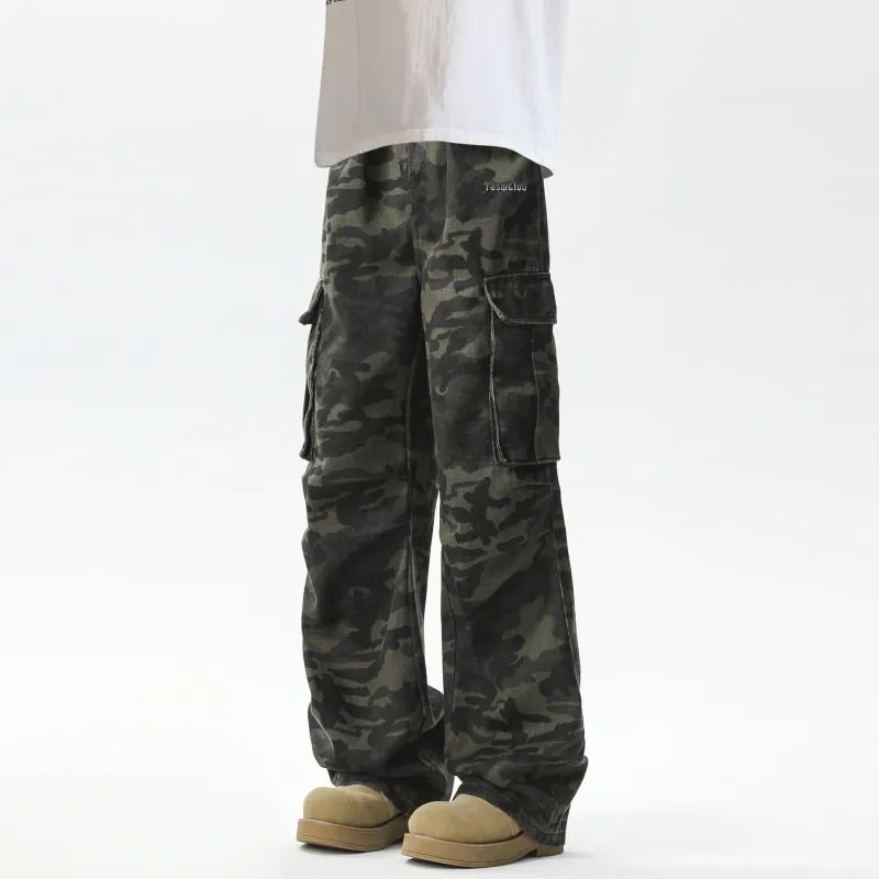 TBSM Casual Pants Unisex Army Green Camouflage-4