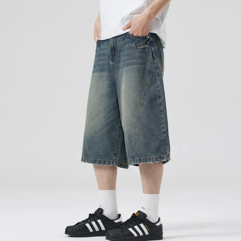 TBSM Denim Shorts Unisex Vintage Blue-5