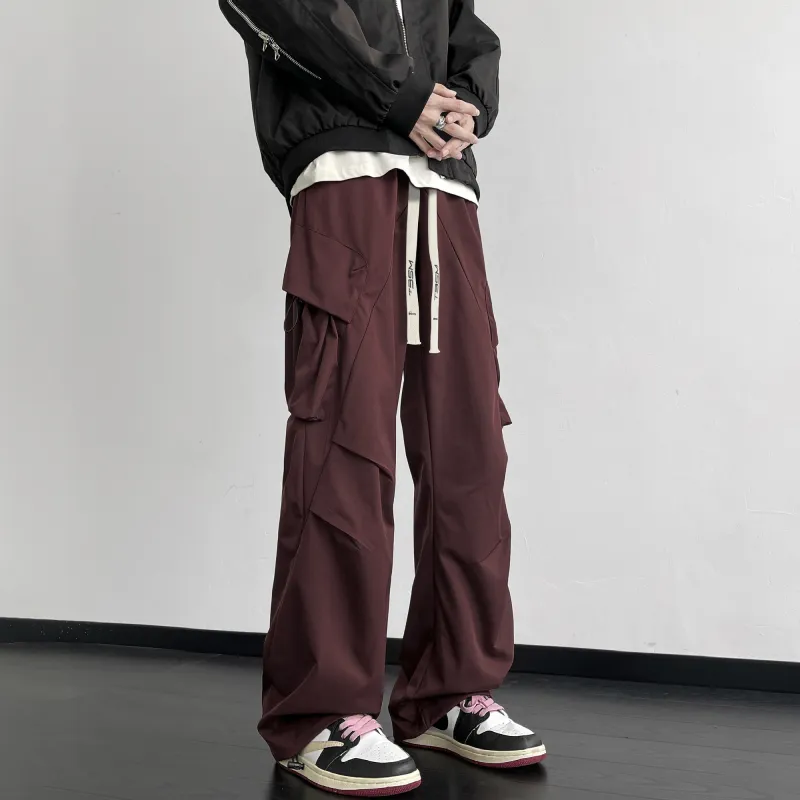 TBSM Casual Pants Unisex Burgundy-8