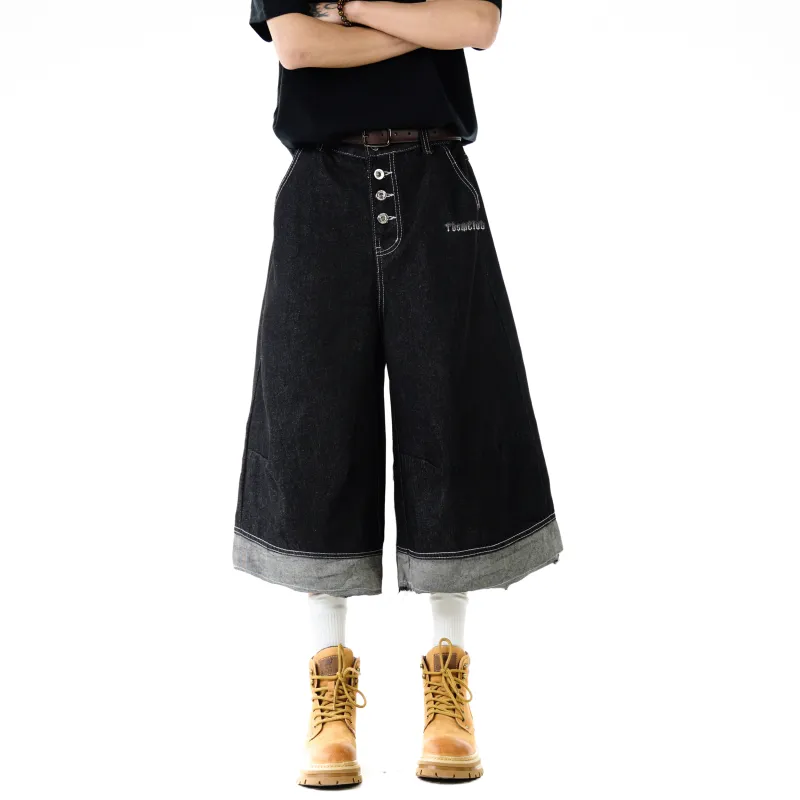 TBSM Denim Shorts Unisex Black-2