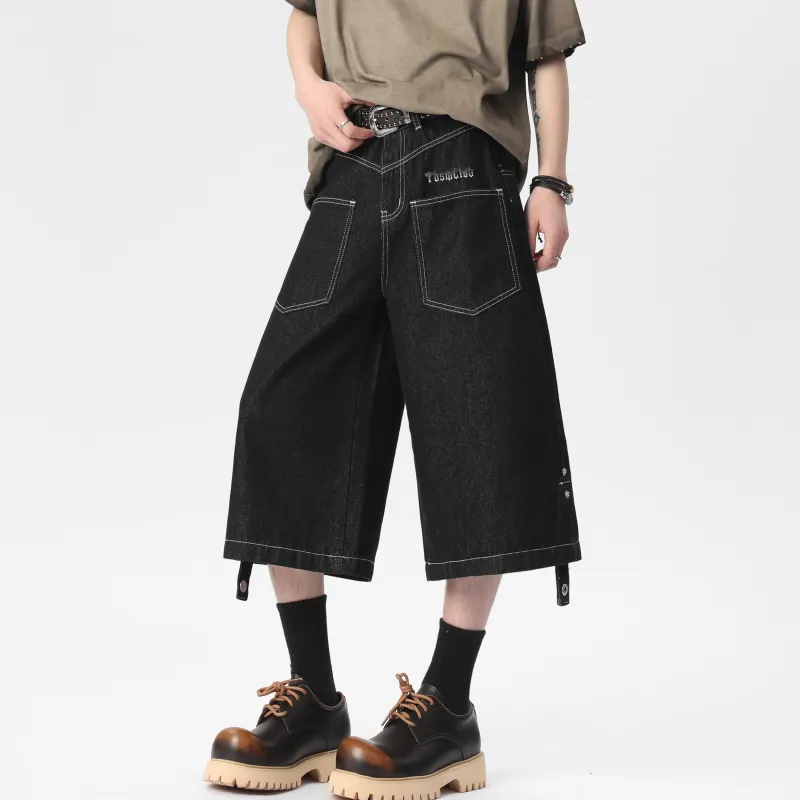 TBSM Denim Shorts Unisex Black-4