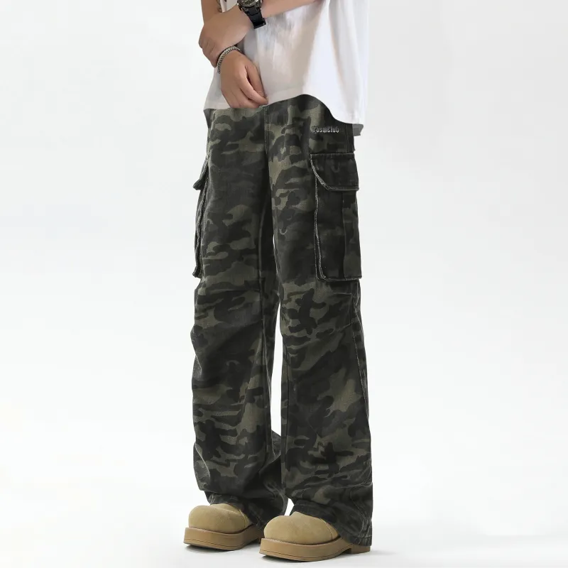 TBSM Casual Pants Unisex Army Green Camouflage-3