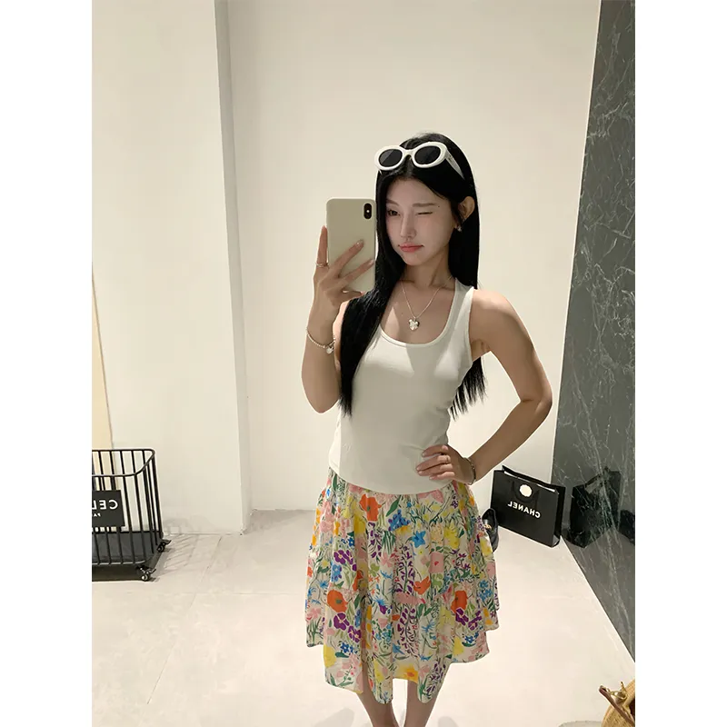 1ESS LA MODE Tank Tops Women's White-3
