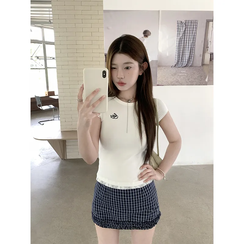 1ESS LA MODE Set in Sleeve T Shirt Women's-2