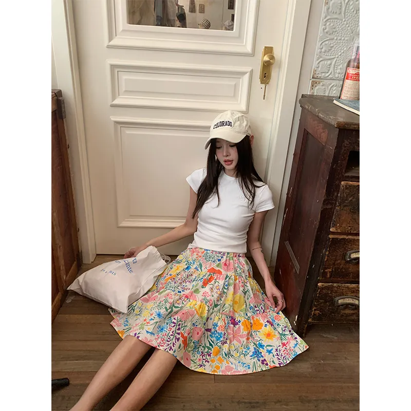 1ESS LA MODE Casual Short Skirts Women's-4