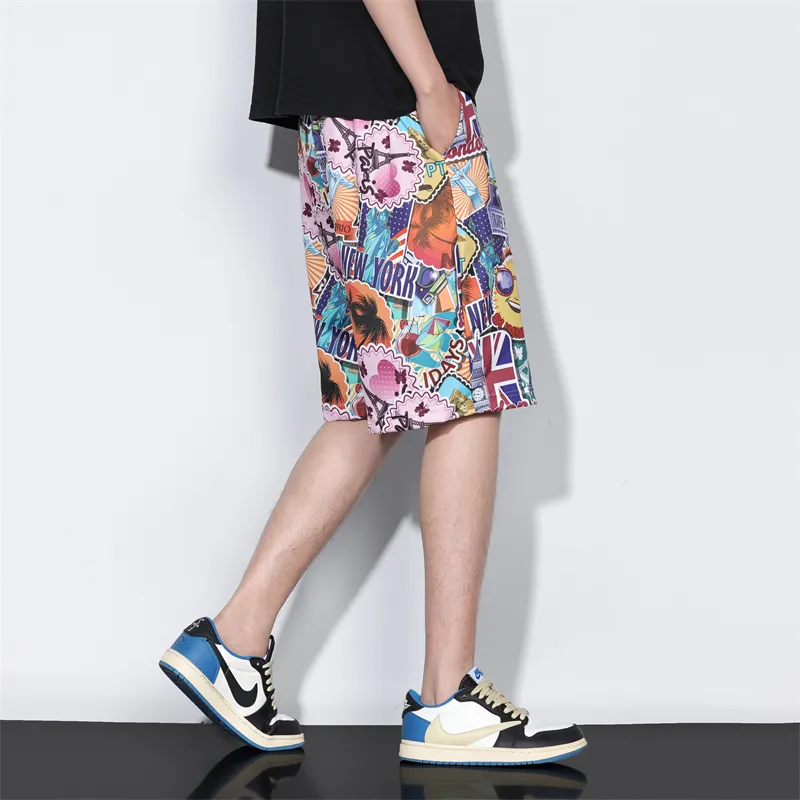 DABAISHA Casual Shorts Unisex Pink-4