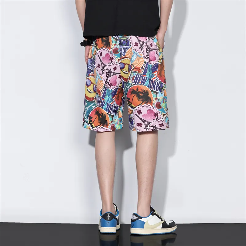 DABAISHA Casual Shorts Unisex Pink-5
