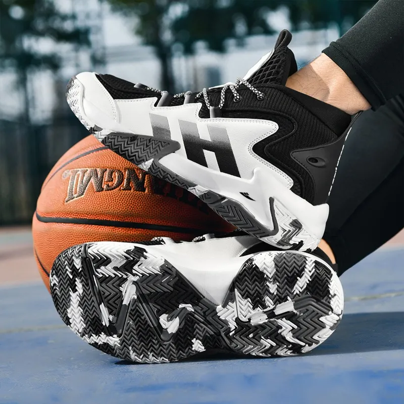 Kuding Anti Slip And Wear Resistant Coverage Support Balance High Top Basketball Shoes Men's-12