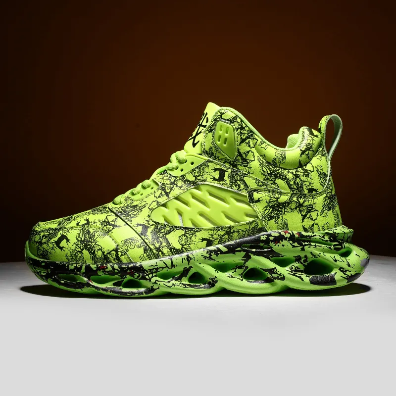 Kuding Anti-Slip Wear-Resistant Mid-Top Basketball Shoes Men's-2