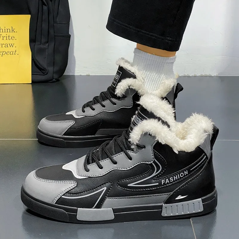 Kuding Slip-Resistant Warm Skateboard Shoes Men's-8