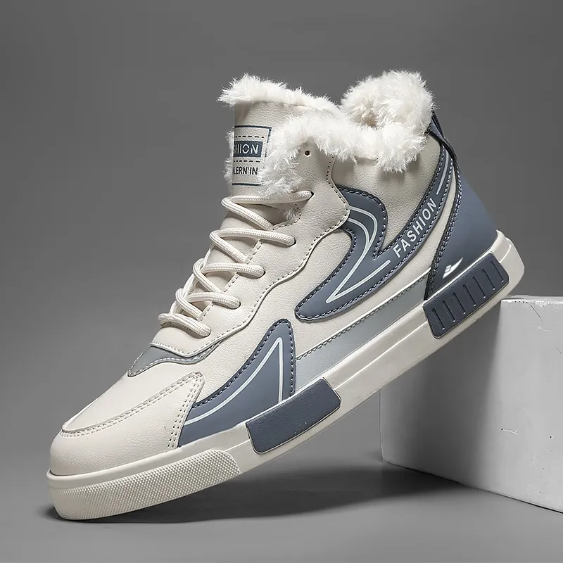 Kuding Slip-Resistant Warm Skateboard Shoes Men's-4