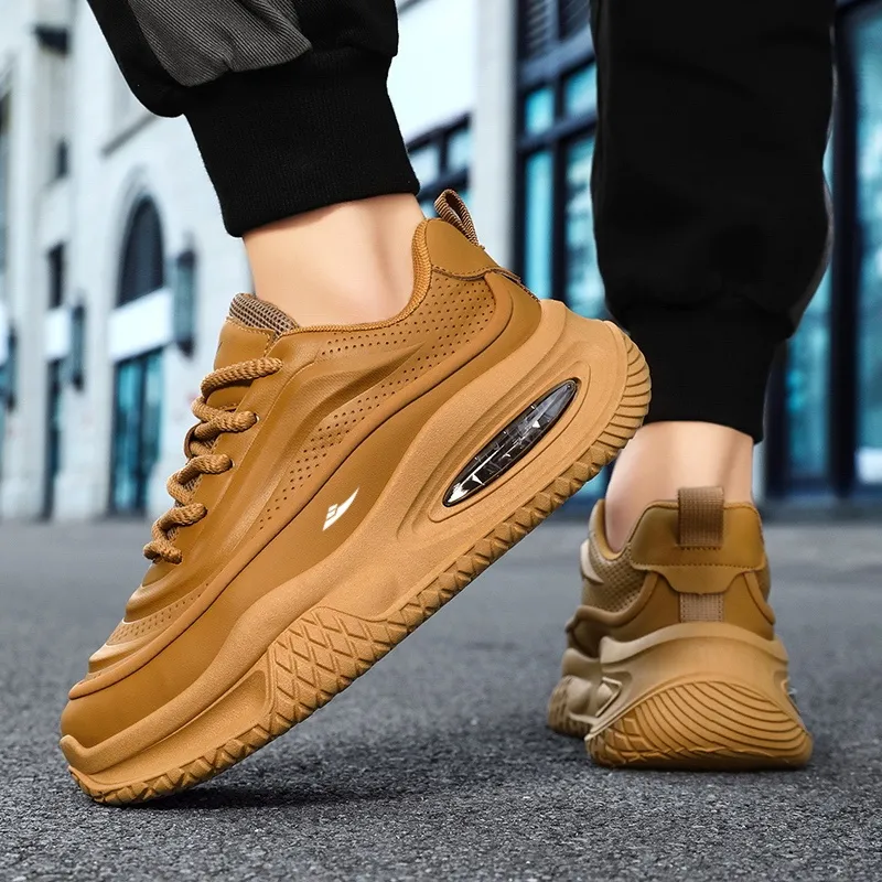Kuding Slip-Resistant Height Increasing Chunky Sneakers Men's-3