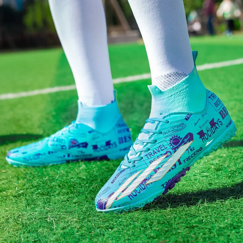 Kuding AG Rubber Short Studs TF Rubber Broken Studs Natural Ground Slip-Resistant Soccer Shoes Unisex-3
